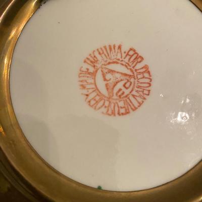 Porcelain Hand Painted Chinoiserie Style Birds