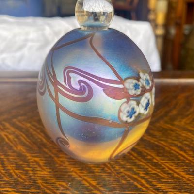 ROBERT EICKHOLT FLORAL PERFUME BOTTLE