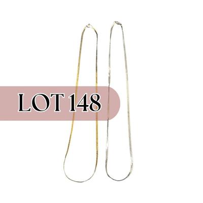 -148- SILVER | Sterling 925 Italy Chain Necklaces | Marked