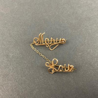 -149- GOLD | 12K Gold Mary Lou Handmade Pin