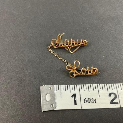 -149- GOLD | 12K Gold Mary Lou Handmade Pin