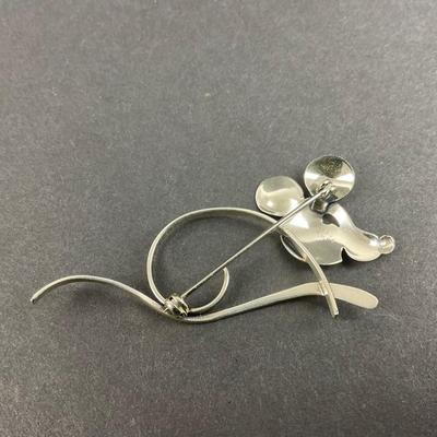-154- SILVER | Sterling Beau Mouse Brooch | Marked