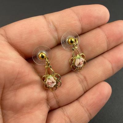 -157- COSTUME JEWELRY | 1928 Earrings & Necklace Set