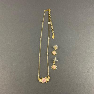 -157- COSTUME JEWELRY | 1928 Earrings & Necklace Set