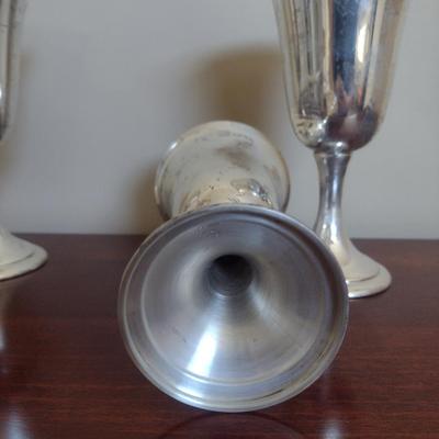 Three Alvin Sterling Silver Goblets- Total Approximate Weight 351 Grams