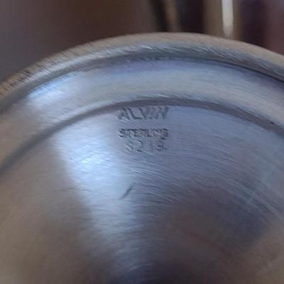 Three Alvin Sterling Silver Goblets- Total Approximate Weight 351 Grams