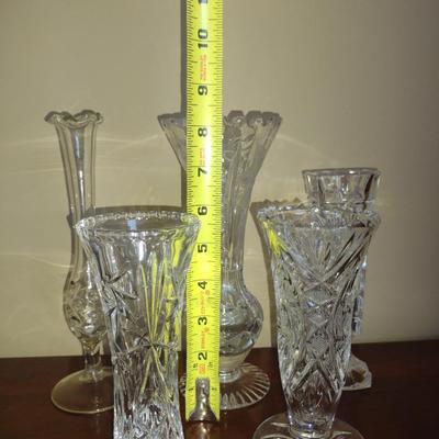 Collection of Glass and Crystal Vases