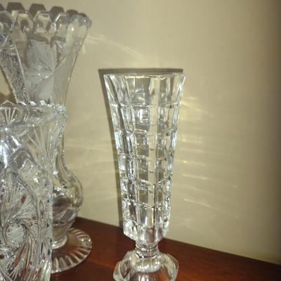 Collection of Glass and Crystal Vases