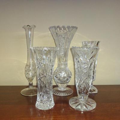 Collection of Glass and Crystal Vases