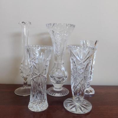 Collection of Glass and Crystal Vases
