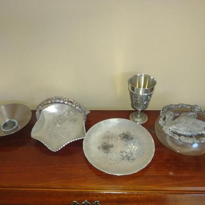 Collection of Pewter/Metal Housewares