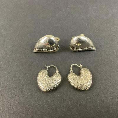 -163- SILVER | Sterling 925 Earrings | Marked
