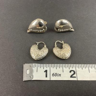 -163- SILVER | Sterling 925 Earrings | Marked