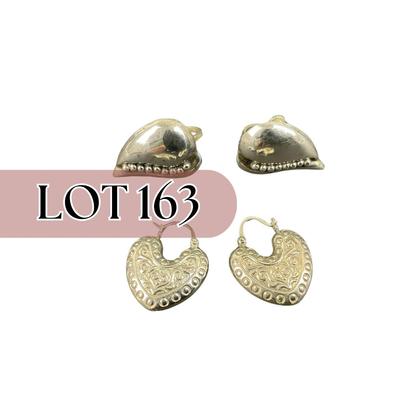 -163- SILVER | Sterling 925 Earrings | Marked