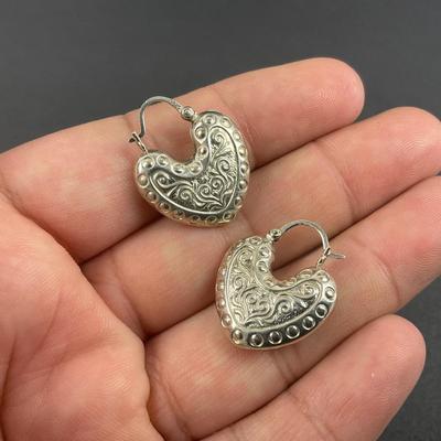 -163- SILVER | Sterling 925 Earrings | Marked