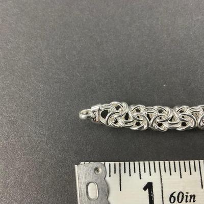 -165- SILVER | Sterling Byzyntine Bracelet | Marked