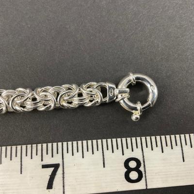 -165- SILVER | Sterling Byzyntine Bracelet | Marked
