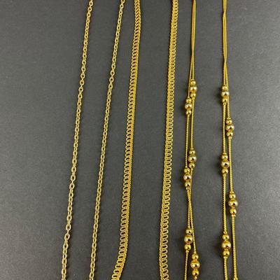 -167- COSTUME JEWELRY | Gold Tone Necklaces