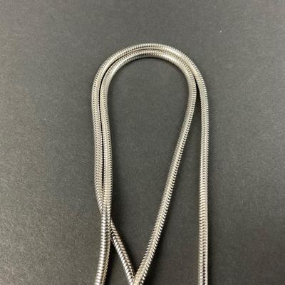 -170- MONET | Silver Tone Chain & Pendant | Marked
