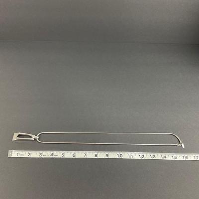 -170- MONET | Silver Tone Chain & Pendant | Marked