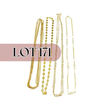 -171- COSTUME JEWELRY | Gold Tone Necklaces