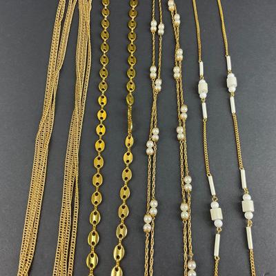 -171- COSTUME JEWELRY | Gold Tone Necklaces