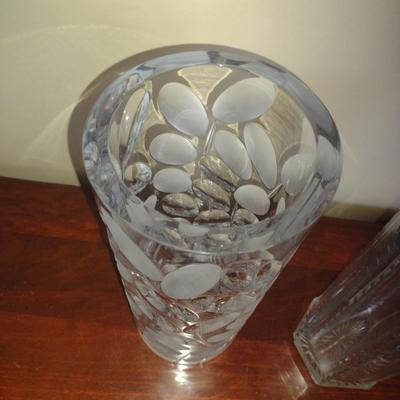 Pair of Glass/Crystal Vases