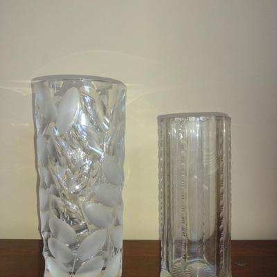 Pair of Glass/Crystal Vases