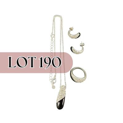 -190- COSTUME JEWELRY | NRT Necklace, Earrings, & Ring | Marked