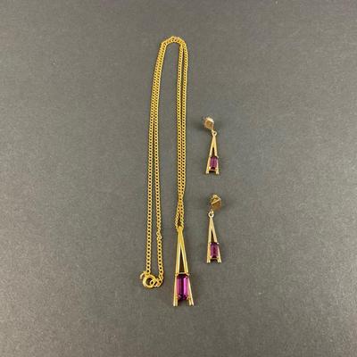 -191- AVON | Necklace & Earrings Set | Marked