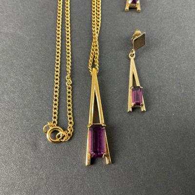-191- AVON | Necklace & Earrings Set | Marked