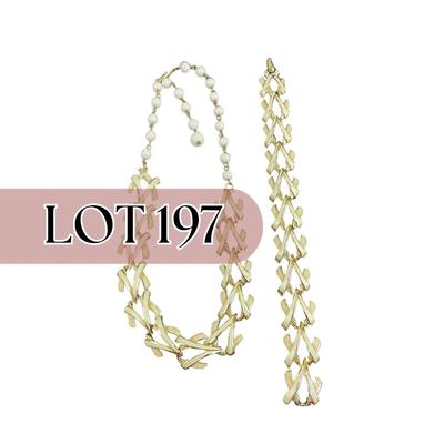 -197- CORO | Gold Tone Necklace & Bracelet | Marked