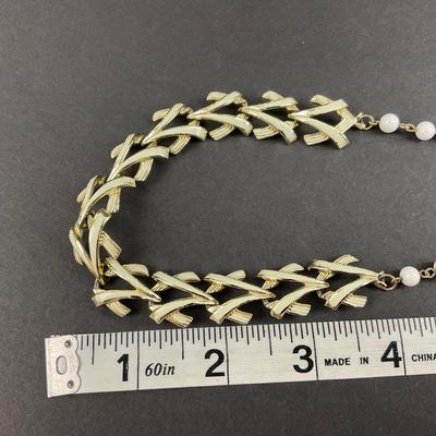 -197- CORO | Gold Tone Necklace & Bracelet | Marked