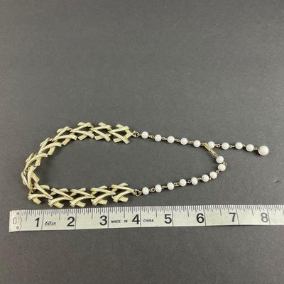 -197- CORO | Gold Tone Necklace & Bracelet | Marked