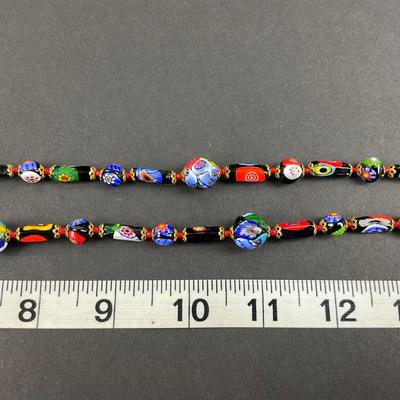 -201- MURANO | Millefiori Italian Art Glass Necklace