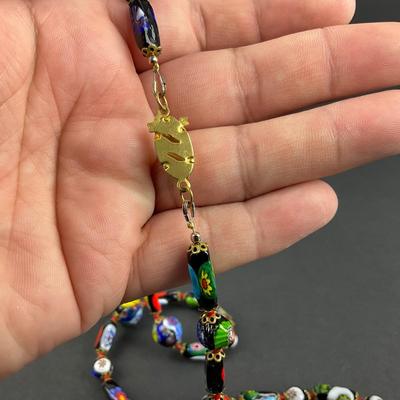 -201- MURANO | Millefiori Italian Art Glass Necklace