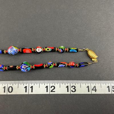 -201- MURANO | Millefiori Italian Art Glass Necklace