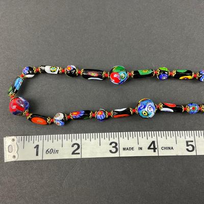 -201- MURANO | Millefiori Italian Art Glass Necklace
