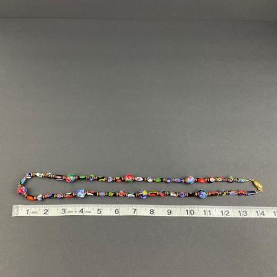 -201- MURANO | Millefiori Italian Art Glass Necklace