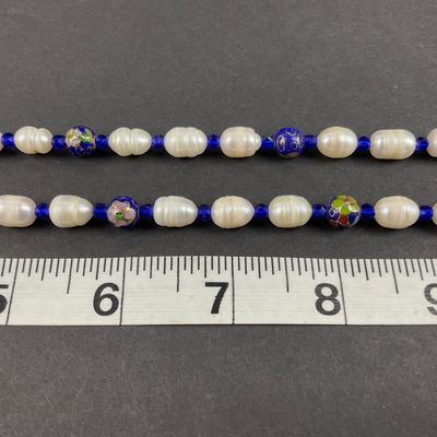 -202- JEWELRY | Pearl & Cloisonné Necklace