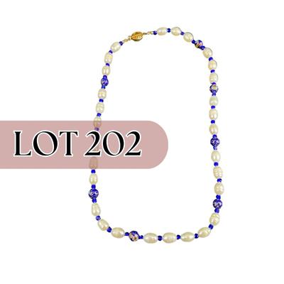 -202- JEWELRY | Pearl & Cloisonné Necklace