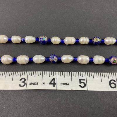 -202- JEWELRY | Pearl & Cloisonné Necklace