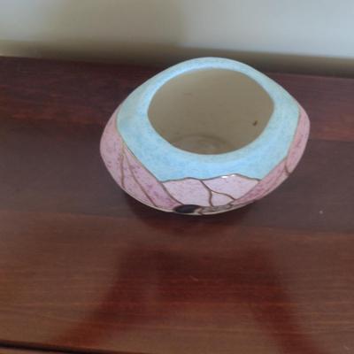 Hand Painted Southwestern Design Pottery Vase- Approx 5" Tall