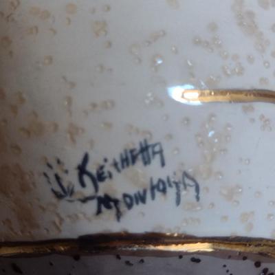 Hand Painted Southwestern Design Pottery Vase- Approx 5" Tall