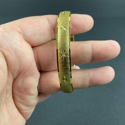 -203- MONET L | Starburst Mid Century Bangle | Marked