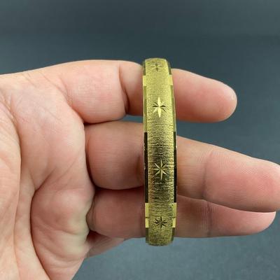 -203- MONET L | Starburst Mid Century Bangle | Marked