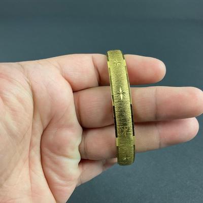 -203- MONET L | Starburst Mid Century Bangle | Marked