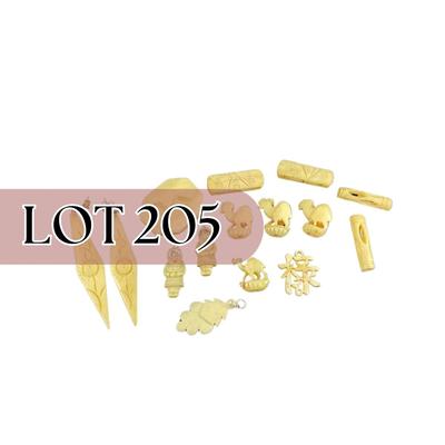 -205- JEWELRY | Assortment Of Miscellaneous Carved Bone Pieces