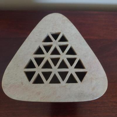 Carved Stone Box with Lid