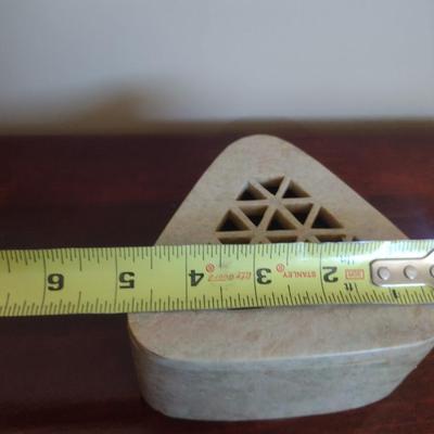 Carved Stone Box with Lid